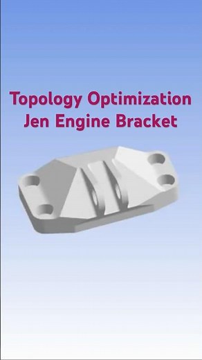 Topology optimisation of jet engine bracket in Ansys. #topology #optimization #ansys