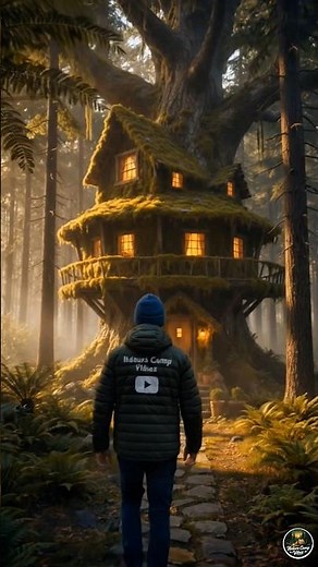 Deep Relaxation in a Cozy Tree Cabin | Forest Sounds for SLEEP 🌿🔥 #CozyCabin #RelaxingVideo