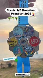 🏅🌤️ อวดเหรียญแรก กับ แสงแรก #ScenicHalfMarathonPranburi 🏃‍♂️🌴🍍 | Scenic Marathon Pranburi