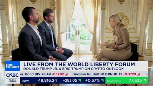 Eric Trump flinches at being cornered on crypto grift