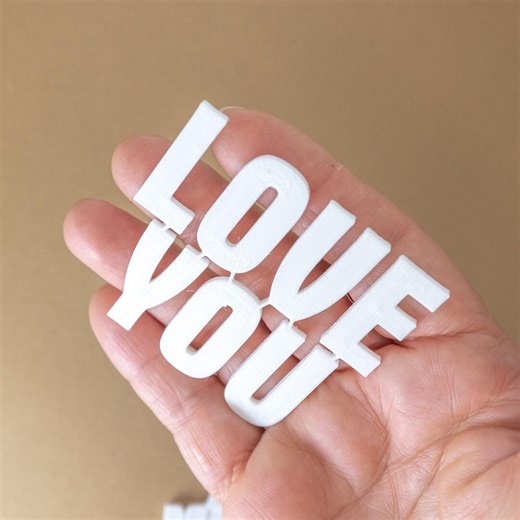 3D Printed Phrase Sentiments for Card Making "love You" • Dimensional Mixed Media Art & Scrapbook Embellishments - Etsy