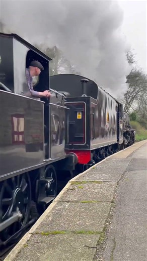 Steam hauled goods train. #trains #steamlocomotive #heritagerailway #railway #railwayhistory