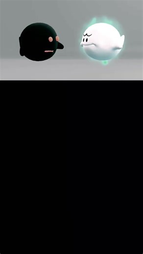 Mario exploding black Boo ghost.👻