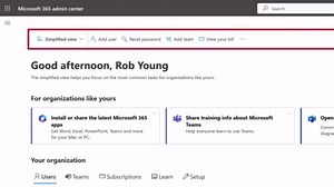 Центр Microsoft 365 Admin — упрощенное представление