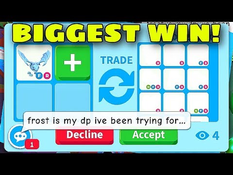 😱🔥THIS IS EASILY ONE OF MY *BIGGEST* WINS FOR A FROST DRAGON..! #adoptme