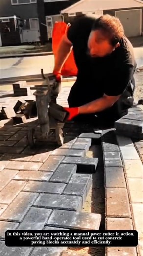 Manual Paver Cutter Tool | How Concrete Pavers Are Cut Cleanly Without Electricity! #shorts
