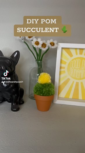 Clover’s pom pom tool makes it so easy to craft up some fun diy home decor!  #shopsmall #smallcraftbusiness #diycraft #easycraft #craftwarehouse #craftideas #springcrafts #crafts #pompom #diysucculent | Craft Warehouse | Facebook
