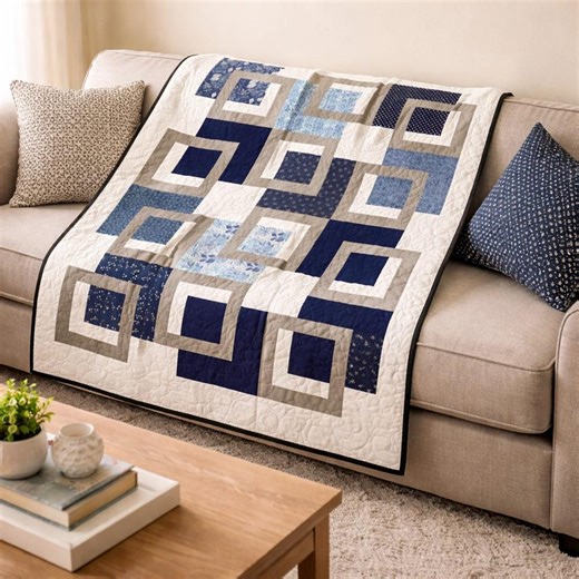 Floating Windows Quilt Pattern: Modern Window Design (PDF Download) - Etsy