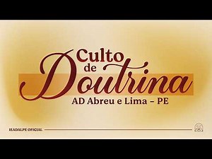 Culto de Doutrina - Templo Central - Ieadalpe - Ao Vivo - 19/06/2026
