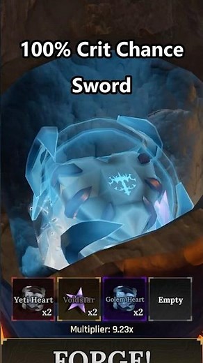 100% CRITICAL CHANCE SWORD #theforge #roblox