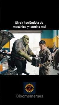 Shrek haciéndola de mecánico y termina mal #videogracioso #comedia #humor
