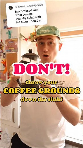 Cafetiere and French Press Coffee Grounds, No Mess Disposal