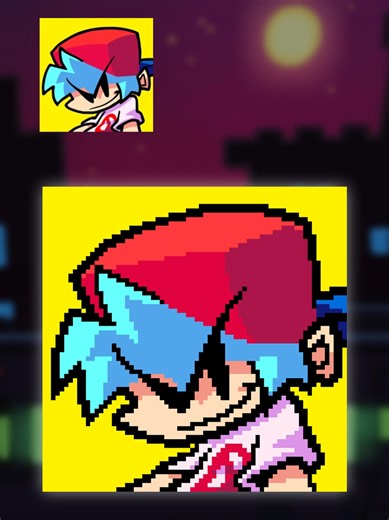 Transforming the Friday Night Funkin Icon into Pixel Art #drawing #artdigital #timelapse #fnf