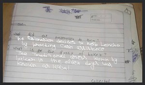 what did the postmaster do them?what is the dress of baker?... | Filo