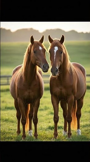 A beautiful moment of love and trust between a horse and mare, sharing gentle affection in nature.