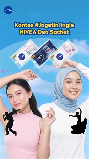 💃🎶 SAATNYA GOYANG! 🎶🕺 Udah denger jinglenya? Sekarang waktunya #JogetinJingle NIVEA Deo Sachet 💙 Sekali oles ➝ langsung wangi ➝ joget makin pede ✨ Ikutan challengenya & menangkan HADIAH JUTAAN RUPIAH! 💸 CARA IKUT 👇 1️⃣ Follow @nivea_id 2️⃣ Hafalin gerakannya dan rekam video kamu joget ikutin jingle NIVEA Deo Sachet sambil memegang / mengoles NIVEA Deo Lotion varian apa aja 3️⃣ Upload & pakai hashtag: #JogetinJingle #NIVEADeoSachet 4️⃣ Akan ada 5 pemenang yang diumumkan di sosial media @ni