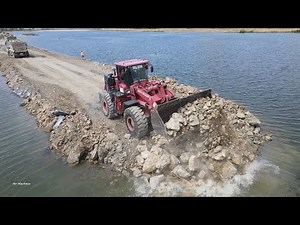 Amazing Huge Capacity Road Building Heavy Mighty Wheel Loader Moving Rock Vs Dump Truck Unloading