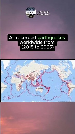 10 Years of Earthquakes Mapped 🌍 #short #earthquake