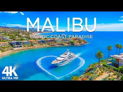 Malibu 4K Drone Footage | Pacific Coast Beaches, Luxury Homes & California Sunset Shores