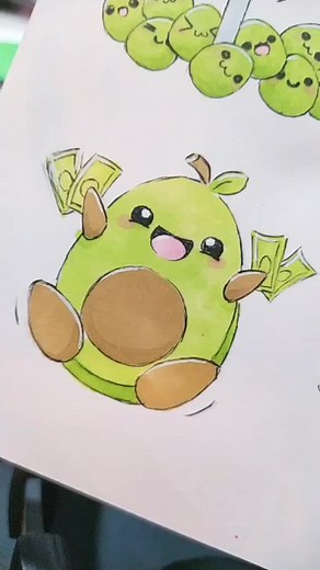 Palta-chan Kawaii Drawings | Peru | Cute Avocado Art