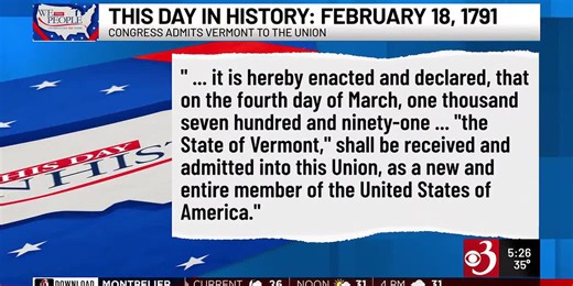 This Day in History: Vermont becomes 14th state