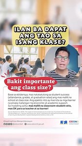 52K views · 523 reactions | Ilan kayo sa klase noon? Naalala mo pa? Bakit nga ba mahalaga ang class size sa schools?" Project STAR, ang classrooms na may less than 20 students ay mas effective. Para sa'yo, ano ang ideal class size? Share your thoughts sa comments! | Sir Sicat | Facebook