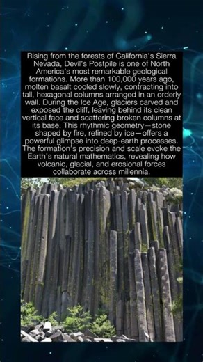 Devil's Postpile: The Geometric Marvel of Basalt Columns #shorts