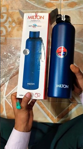 Milton Aura 1000 Thermosteel Water Bottle, 24 Hr Hot and Cold I Leak Proof Vacuum Insulated