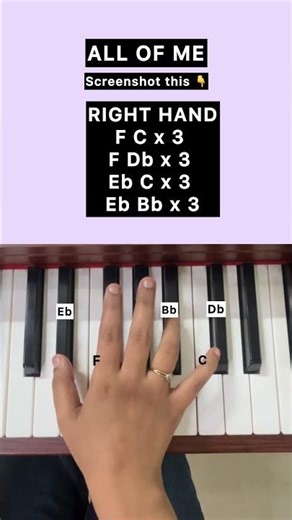 All of Me easy piano tutorial #allofme #johnlegend #piano
