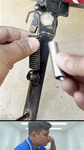 A smart way to fit a spring. #smarthack #music #song #shorts #duet #diy #workers