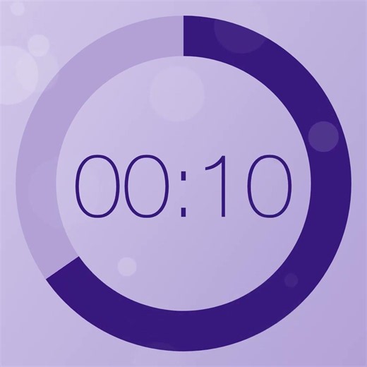 30 Second Cozy Timer | Purple Haze | Circle Visual Countdown Timer Square Animated