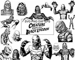 17 SVG Creature From the Black Lagoon Swamp Monster Horror Serie 90s Mega Pack Art Svg Dxf Eps Png File Instant Download Vector Cricut - Etsy