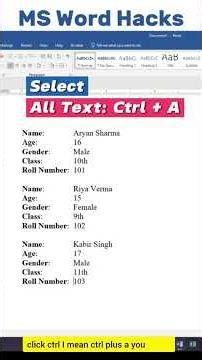 Convert Text to Table in Microsoft Word in Seconds | Easy Shortcut Method