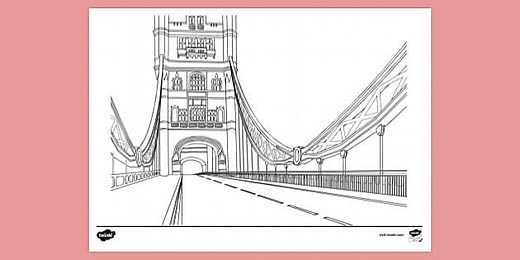 Tower Bridge Colouring Sheet