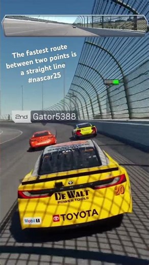 The fastest route between two points is a straight line #nascar25
