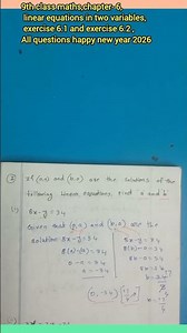 9th class maths, chapter 6, linear equations in two variables