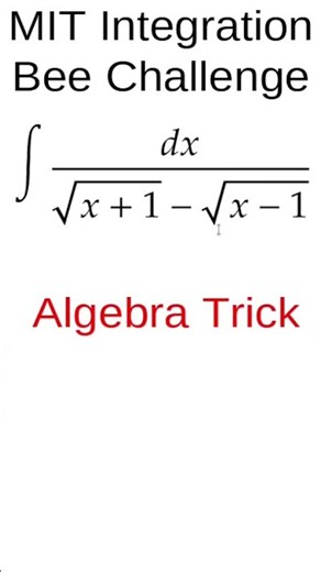 MIT Integration Bee Challenge 🐝 Can You Solve This Integral Using the Conjugate Trick? 🔥
