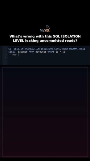 Whats wrong with this SQL ISOLATION LEVEL leaking uncommitted reads? #sqlreliability