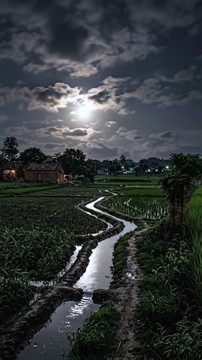 night fild nature's beauty ✨️#shortsfeed #viral #moon #trending #hyperlapse