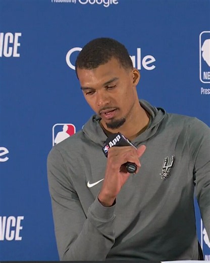 Wemby after game 3:"It's my first playoffs. It's the first playoffs for many of us. Of course, there was going to be hard trials. That's to be expected. But now, we're going to see what we're made of.""There's no place for frustration. It's annoying of course but we got to use that as energy.""They're being physical, the difference maybe with this team is their experience, they're maybe being more smart about it. But we just got to find the answers. We are going to watch film and figure it out."