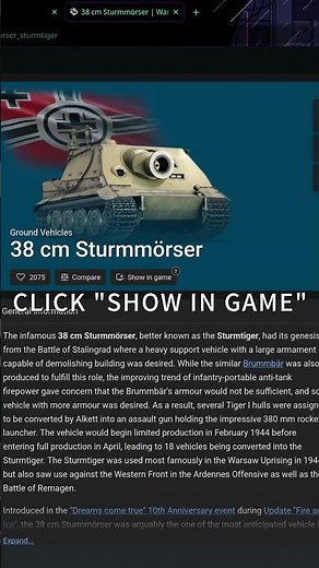 How to test drive any Vehicle! #warthunder #tutorial #sturmtiger