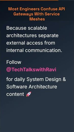 Most Engineers Confuse API Gateways With Service Meshes #APIGateway #servicemesh #Observability
