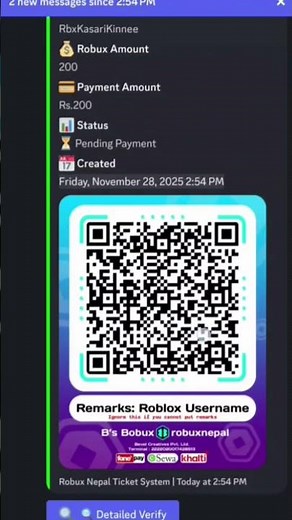 How to buy Robux in Nepal from Discord