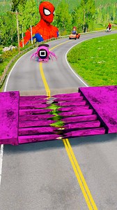 Weird Cars & Crazy Cars VS Bollard Spikec and Hulk s Mouth Crush in BeamNG.drive #beamng | Franqi Drive