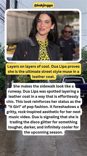 Dua Lipa LAYERS Leather Coat! 🧥🖤 Street Style Win #DuaLipa