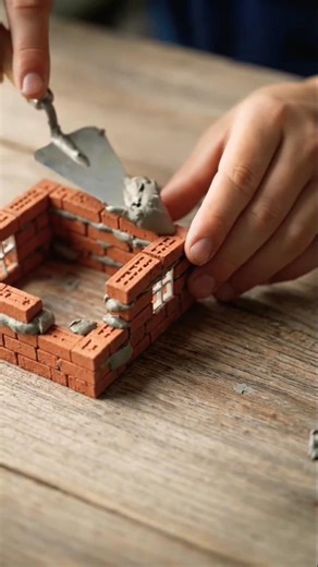 Tiny House Build with Real Bricks 🧱 | ASMR Construction