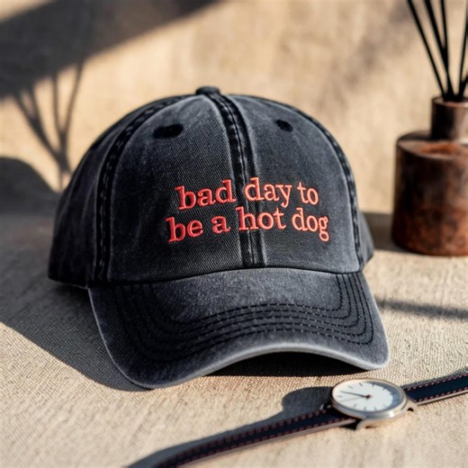 Embroidered Baseball Hat Bad Day to Be a Hot Dog, Baseball Hat, Summer Hat, Funny Trendy Hat Fourth of July Hat, 4th of July - Etsy