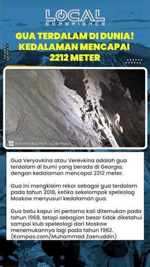 Inilah Gua Terdalam di Dunia! Gua Veryovkina yang Berada di Georgia