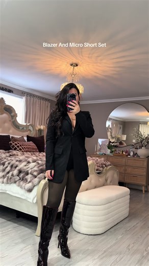 Cindy Blazer And Micro Short #ootd