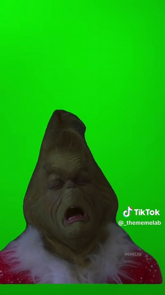 The Grinch Crying Meme Green Screen Template